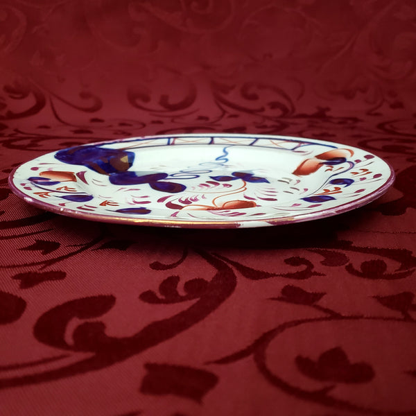 Antique Gaudy Welsh Side Plates Saucers 10 piece Staffordshire England