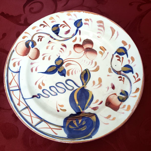 Antique Gaudy Welsh Side Plates Saucers 10 piece Staffordshire England