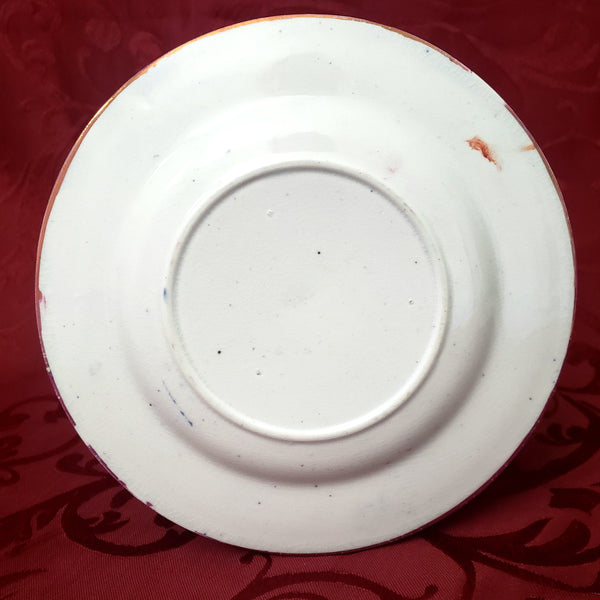 Antique Gaudy Welsh Side Plates Saucers 10 piece Staffordshire England