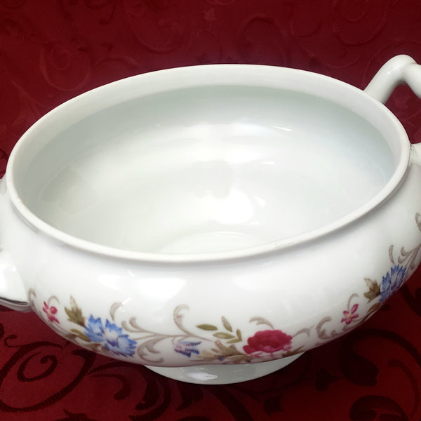 Vintage Porcelain Lidded Soup Tureen Ladle & Underplate "Marjorie" by Favolina Poland