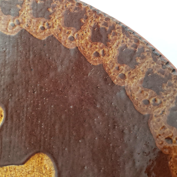 Foltz Pottery Redware Plate 9 1/2" Teddy Bear 1984 Pennsylvania