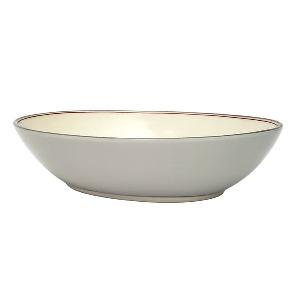 Lenox DUBARRY GRAY Oval Vegetable Bowl Red Ring 9 ½” X-433