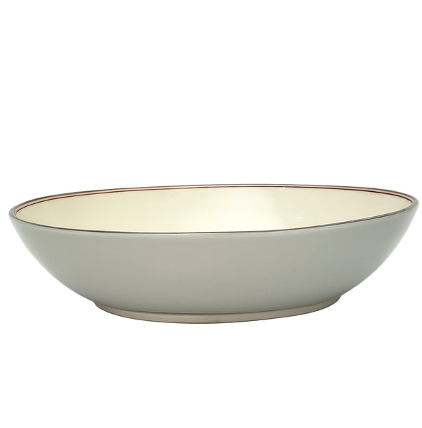 Lenox DUBARRY GRAY Oval Vegetable Bowl Red Ring 9 ½” X-433