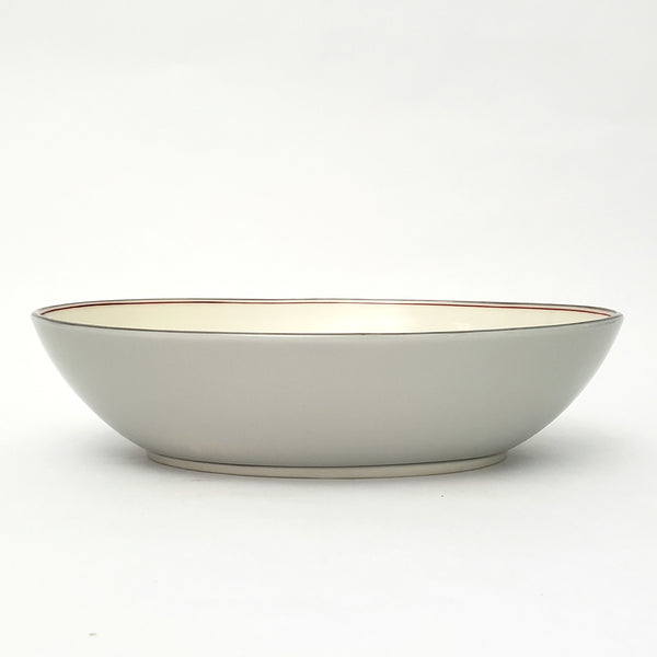 Lenox DUBARRY GRAY Oval Vegetable Bowl Red Ring 9 ½” X-433