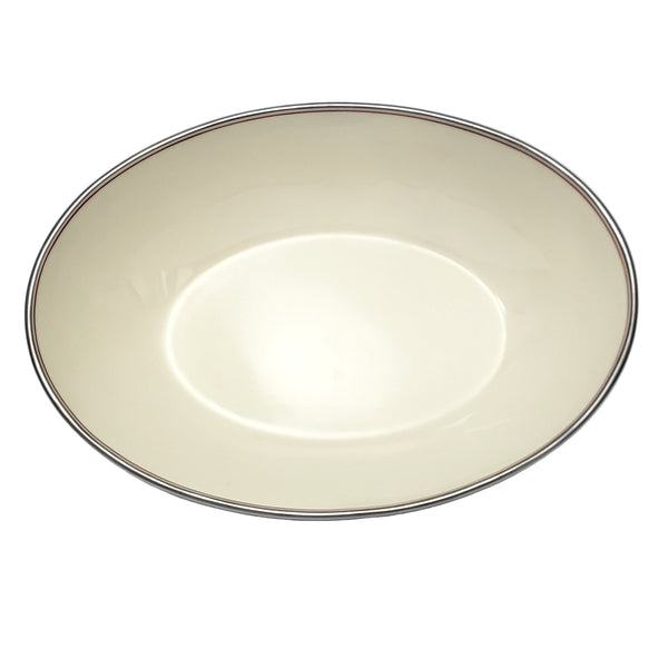 Lenox DUBARRY GRAY Oval Vegetable Bowl Red Ring 9 ½” X-433
