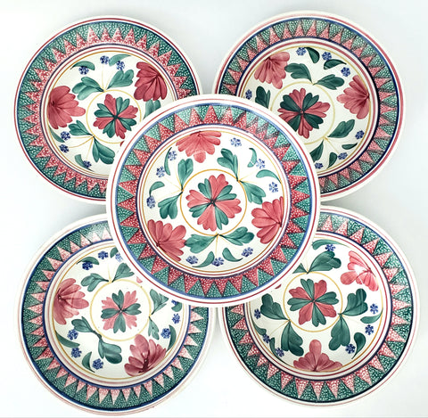 Vintage Hand Painted Ceramic Bowl Set of 5 Nimy Imperiale et Royale