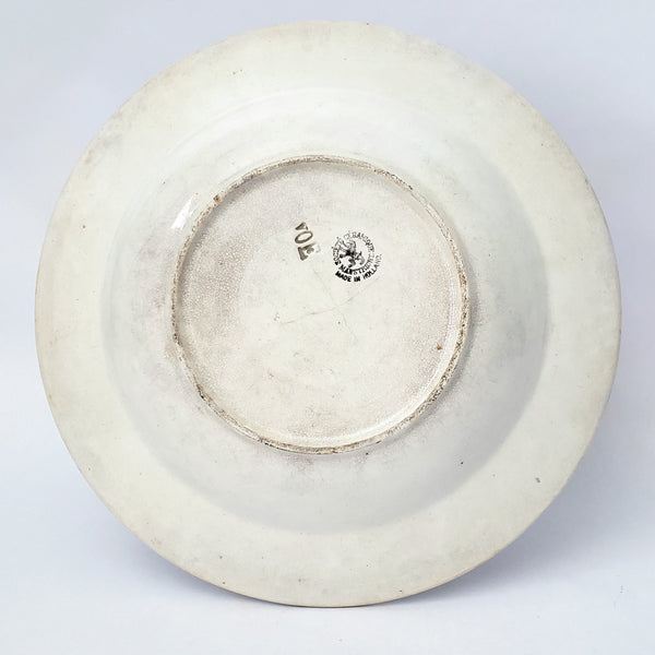 Large Antique Dutch Stick Spatter Ware Bowl 11" Société Céramique Maastricht Holland