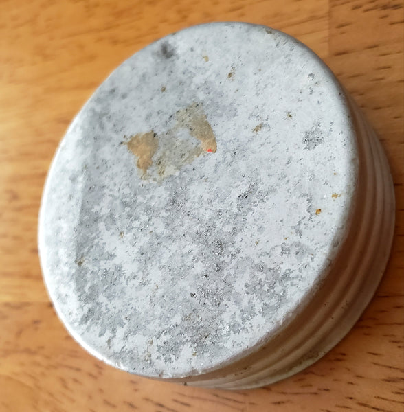 Vintage Glass Etched Allspice Jar Aluminum Lid 12 Paneled