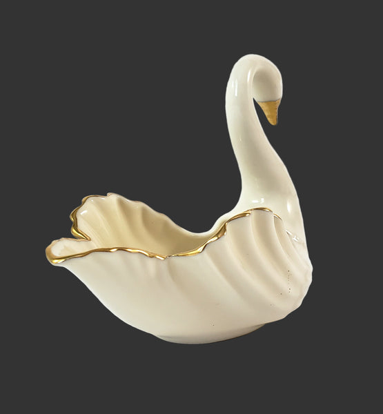 Vintage Lenox Swan Porcelain Trinket Dish Made in U.S.A.