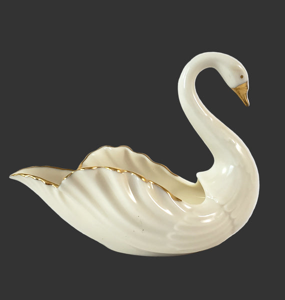 Vintage Lenox Swan Porcelain Trinket Dish Made in U.S.A.