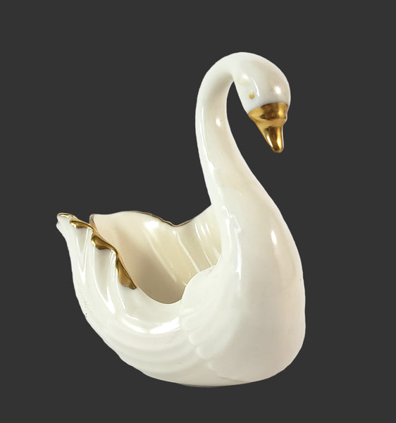 Vintage Lenox Swan Porcelain Trinket Dish Made in U.S.A.