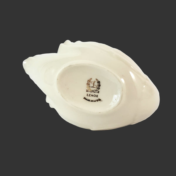 Vintage Lenox Swan Porcelain Trinket Dish Made in U.S.A.
