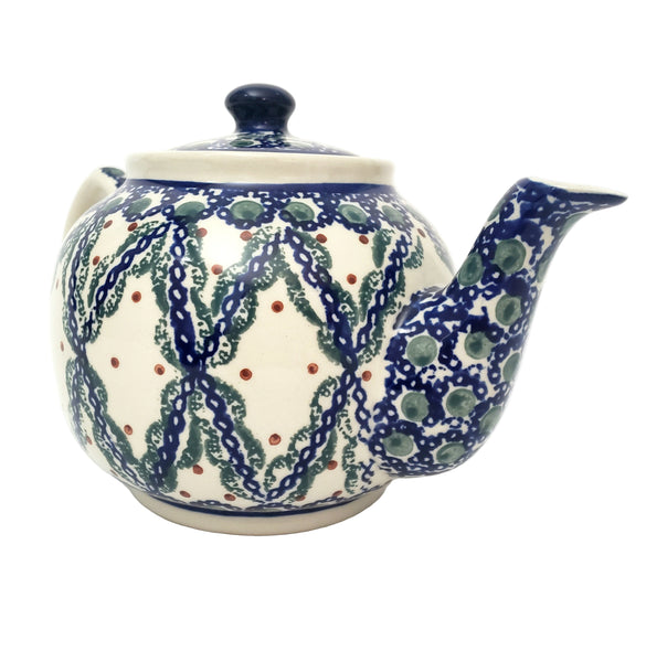 Boleslawiec Polish Pottery Stoneware Tea Pot Hand-Decorated 4 Cups
