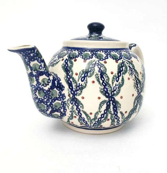 Boleslawiec Polish Pottery Stoneware Tea Pot Hand-Decorated 4 Cups