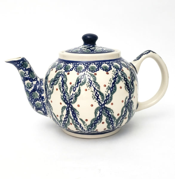 Boleslawiec Polish Pottery Stoneware Tea Pot Hand-Decorated 4 Cups