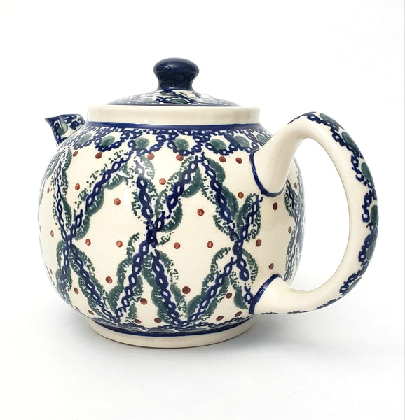 Boleslawiec Polish Pottery Stoneware Tea Pot Hand-Decorated 4 Cups