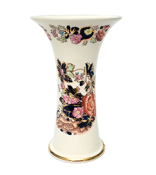 Antique Mason's Ironstone Mandarin Trumpet Vase 8" England