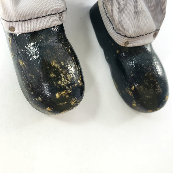 Vintage Hand Carved Wooden German Hand Puppets Two Bearded German Men 1920s-1930s