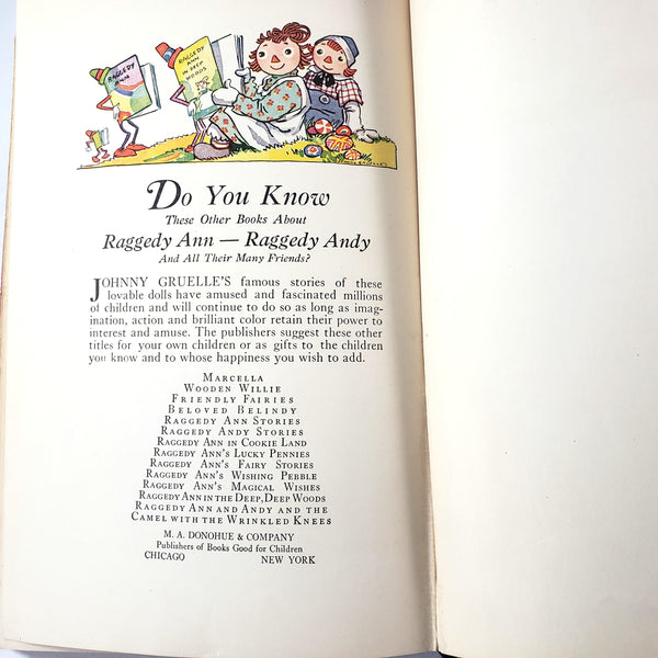 Raggedy Ann Children Stories by Johnny Gruelle Collection of 3 1918-1925
