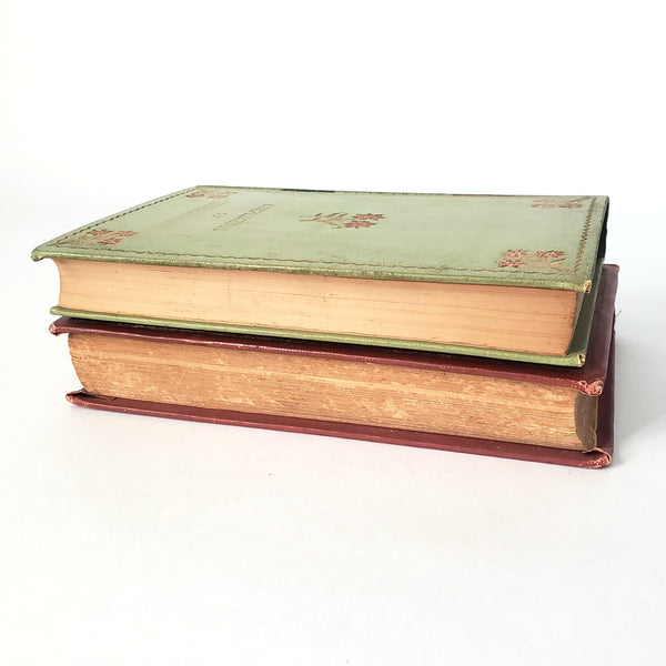 The Sketch Book by Washington Irving Collection of 2 Decorative Red & Green Covers
