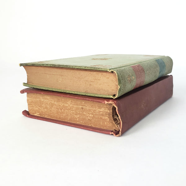 The Sketch Book by Washington Irving Collection of 2 Decorative Red & Green Covers