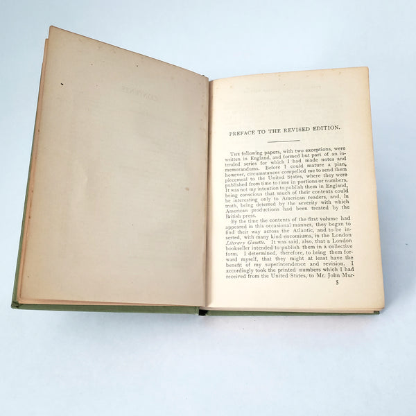 The Sketch Book by Washington Irving Collection of 2 Decorative Red & Green Covers