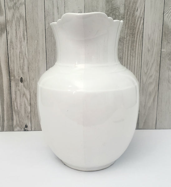 Large 19th Century White Opaque Porcelain Pitcher 1.5 Gallon by Bridgwood & Son England