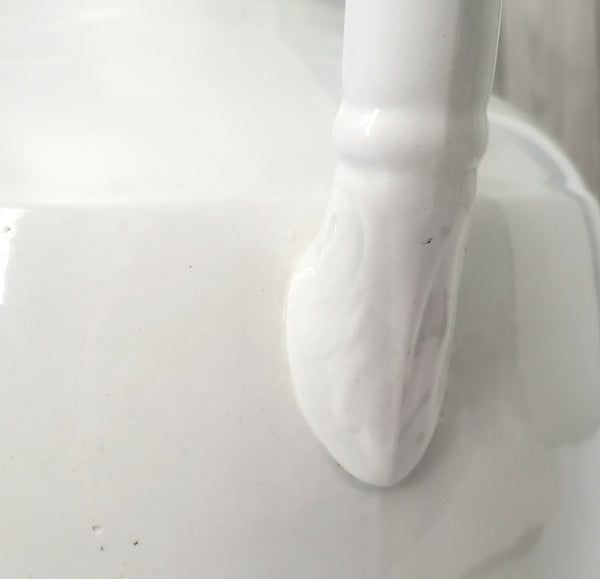 Large 19th Century White Opaque Porcelain Pitcher 1.5 Gallon by Bridgwood & Son England