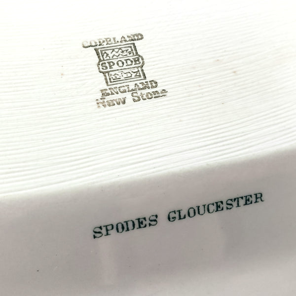 Copeland Spode GLOUCESTER Green Oval Lidded Soup Tureen Underplate & Ladle England