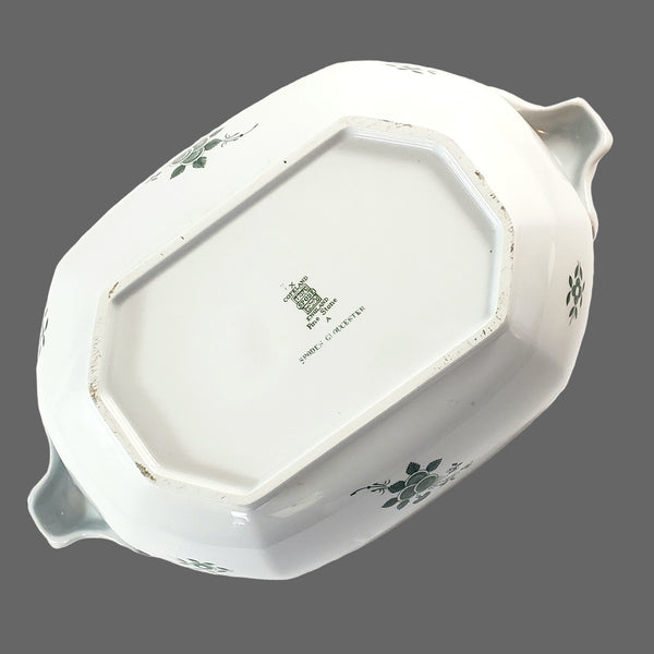 Copeland Spode GLOUCESTER Green Oval Lidded Soup Tureen Underplate & Ladle England