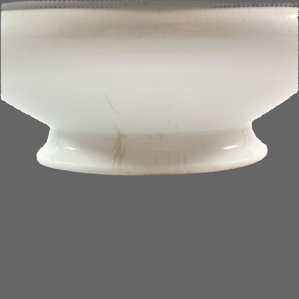 Antique White Ironstone Oval Vegetable Tureen by Wedgwood & Co. Staffordshire England