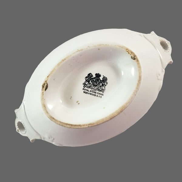 Antique White Ironstone Oval Vegetable Tureen by Wedgwood & Co. Staffordshire England