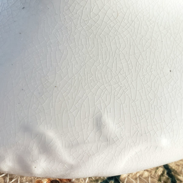 Antique White Ironstone Vegetable Tureen No Lid Lily of the Valley H Burgess England