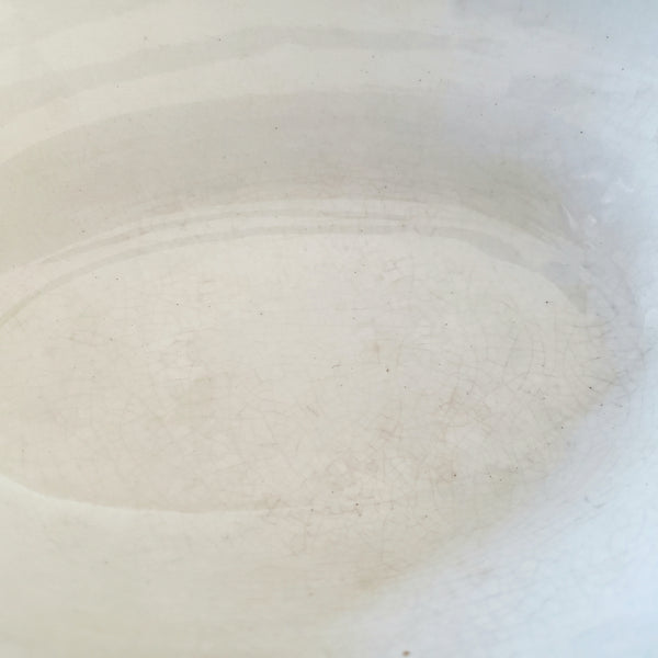 Antique White Ironstone Vegetable Tureen No Lid Lily of the Valley H Burgess England