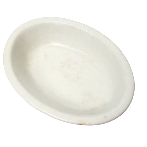 Antique White Ironstone Oval Vegetable Bowls Collection of 2 Johnson Brothers England
