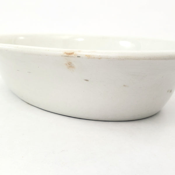 Antique White Ironstone Oval Vegetable Bowls Collection of 2 Johnson Brothers England
