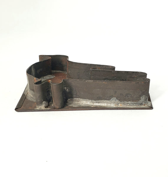 Primitive Antique Folk Art Bird Cookie Cutter Tin Soldered Flat Back