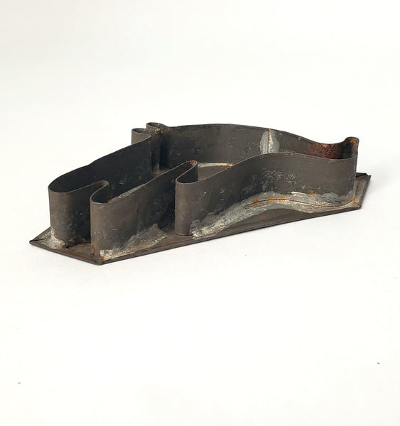 Primitive Antique Folk Art Bird Cookie Cutter Tin Soldered Flat Back