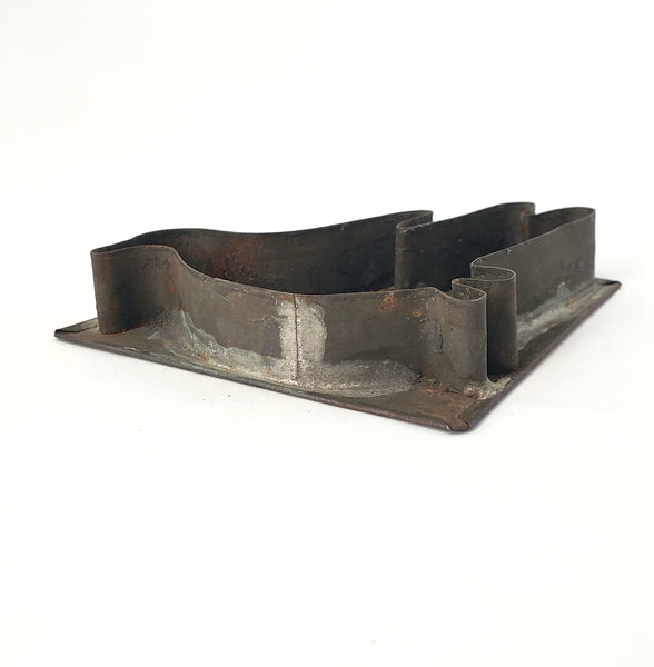Primitive Antique Folk Art Bird Cookie Cutter Tin Soldered Flat Back