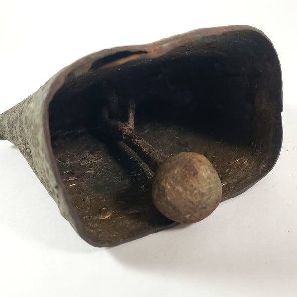 Antique Rustic Hand-Forged Wrought Iron Blacksmith Cowbell