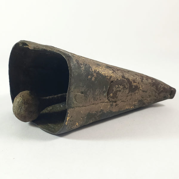Antique Rustic Hand-Forged Wrought Iron Blacksmith Cowbell
