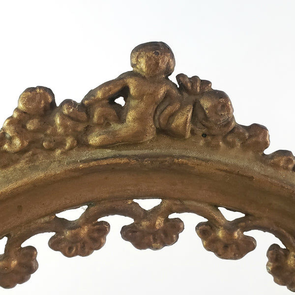 Vintage Metalwork Cast Iron Tilting Vanity Mirror Frame No Glass Mirror