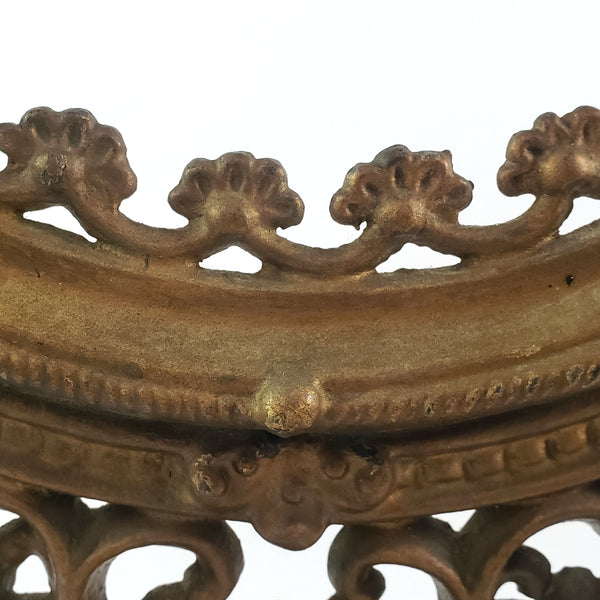 Vintage Metalwork Cast Iron Tilting Vanity Mirror Frame No Glass Mirror