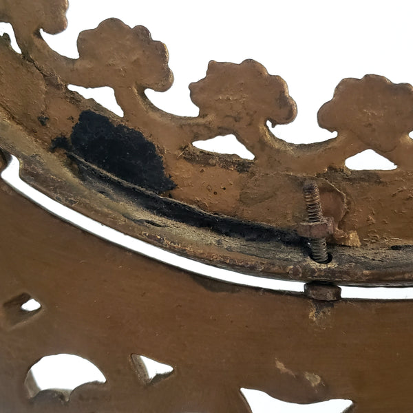 Vintage Metalwork Cast Iron Tilting Vanity Mirror Frame No Glass Mirror