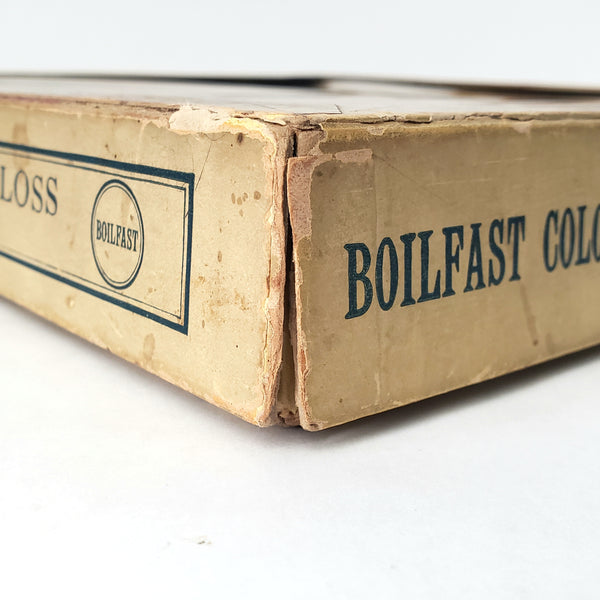 Antique J & P Coats Cardboard Display Case Boilfast Six Strand Floss Advertisement