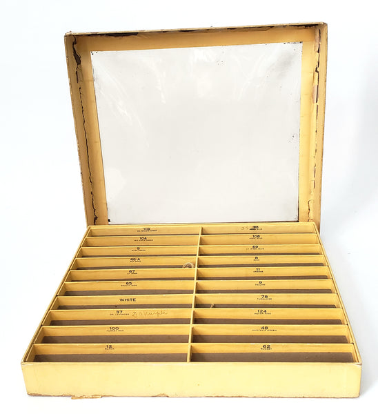 Antique J & P Coats Cardboard Display Case Boilfast Six Strand Floss Advertisement