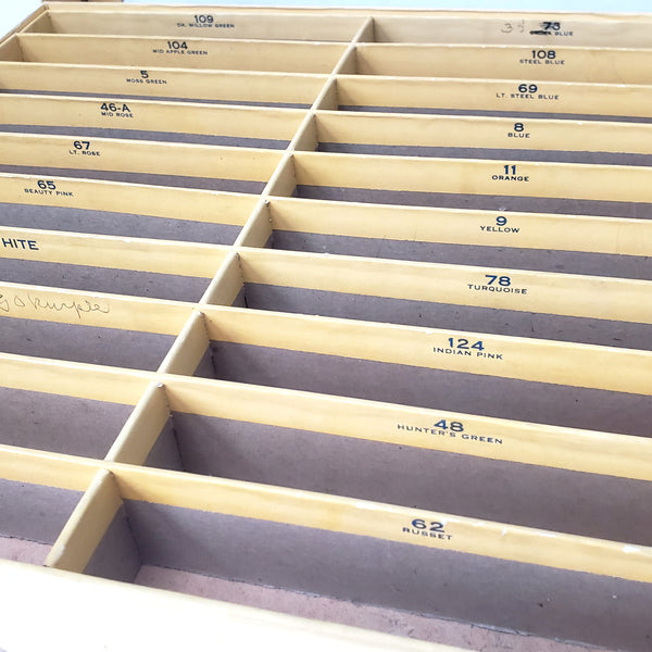 Antique J & P Coats Cardboard Display Case Boilfast Six Strand Floss Advertisement