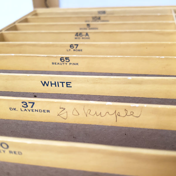 Antique J & P Coats Cardboard Display Case Boilfast Six Strand Floss Advertisement