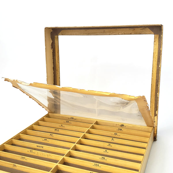 Antique J & P Coats Cardboard Display Case Boilfast Six Strand Floss Advertisement