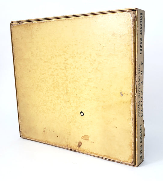 Antique J & P Coats Cardboard Display Case Boilfast Six Strand Floss Advertisement